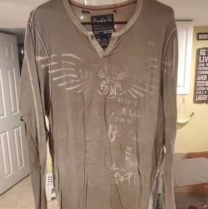 Buffalo David Bitton Olive Long Sleeve Tee